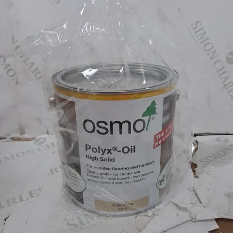 OSMO 3062 2.5 LITRE POLYX HARD WAX OIL - CLEAR MATT - COLLECTION ONLY 