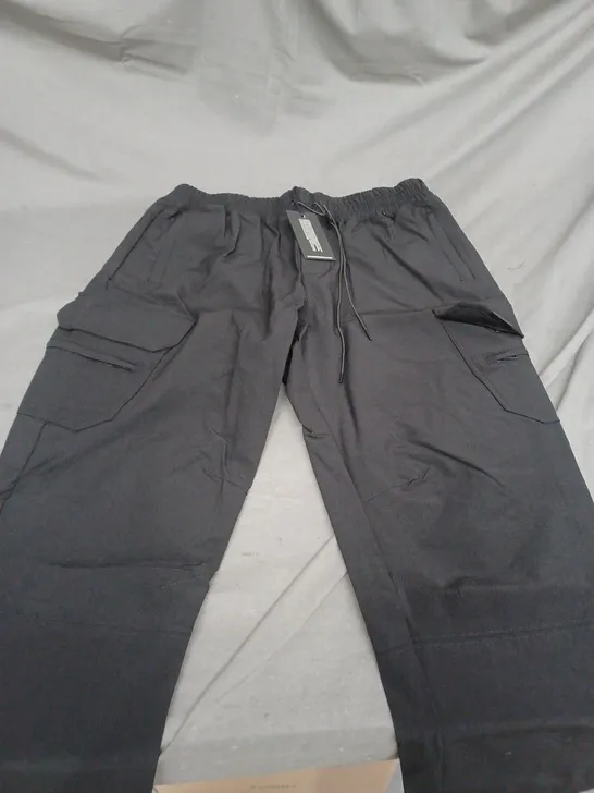 REPRESENT 247 ZIP CARGO PANTS IN BLACK - LARGE