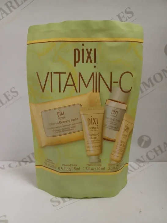 SEALED PIXI VITAMIN-C GIFT BAG TO INCLUDE CLEANSING CLOTHS, LOTION AND CAVIAR BALM