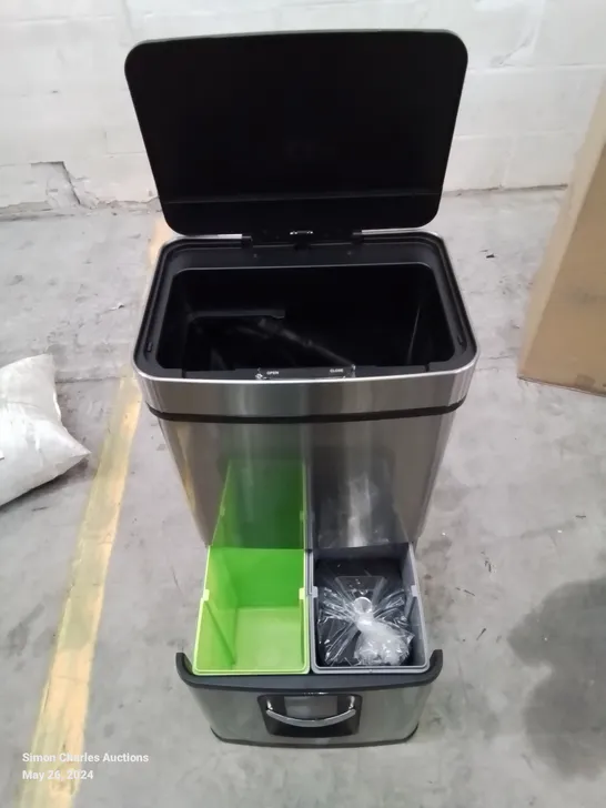 A BOXED ELECTRONIC BIN AND RECYCLING SORTING UNIT