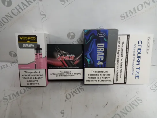 BOX OF 40 ASSORTED E-CIGARATTES TO INCLUDE VAPEROSSO , ASPIRE, INNOKIN ETC.