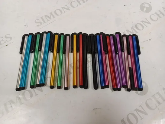 COLLECTION OF 20 ASSORTED STYLUS' IN VARIOUS COLOURS 