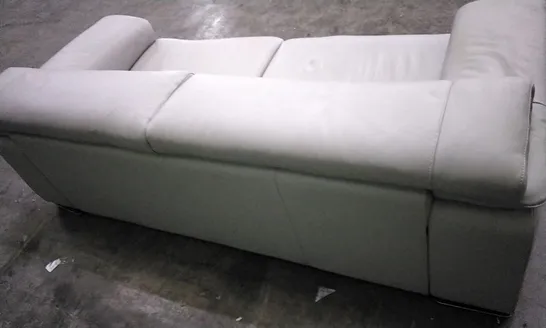 QUALITY ITALIAN DESIGNER MELO LARGE SOFA WHITE GREY LEATHER