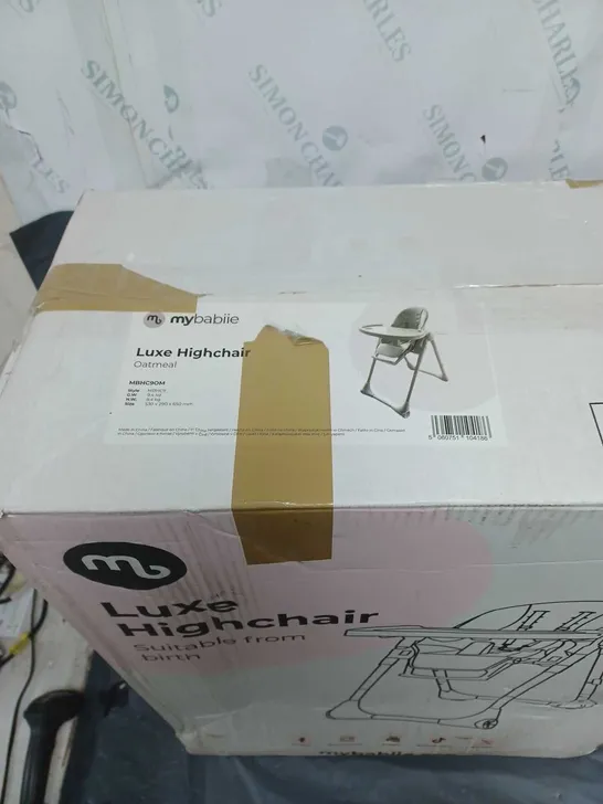 MYBABIIE LUXE HIGH CHAIR - BOXED - COLLECTION ONLY 