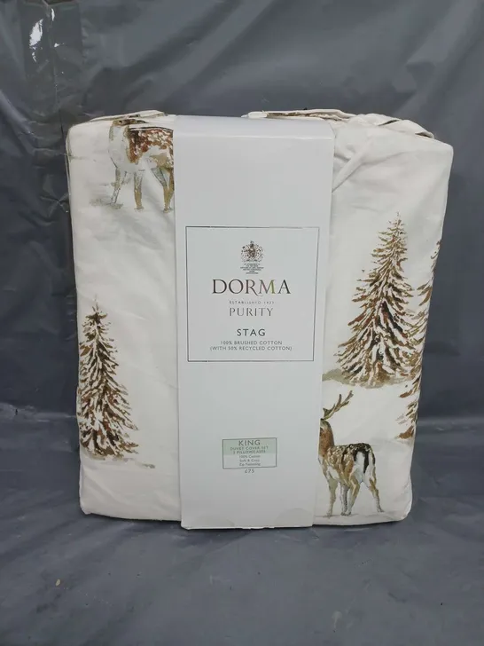 DORMA STAG KING SIZE DUVET COVER SET