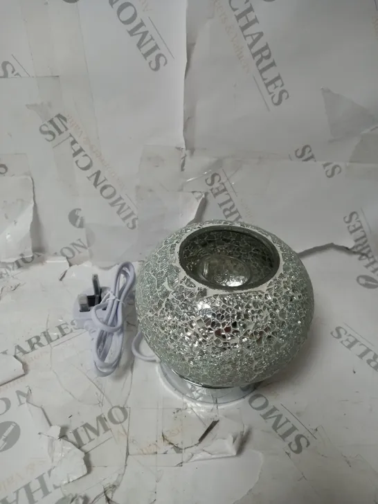 SENSE AROMA SILVER MOSAIC ROUND TOUCH ELECTRIC WAX MELT WARMER