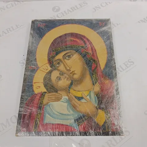 HAND PAINTED BOX ART OF THE VIRGIN MARY