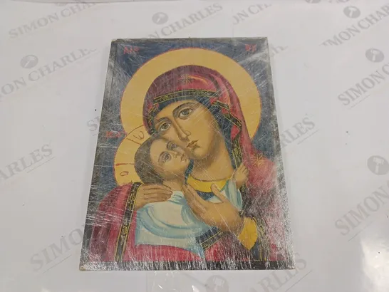 HAND PAINTED BOX ART OF THE VIRGIN MARY