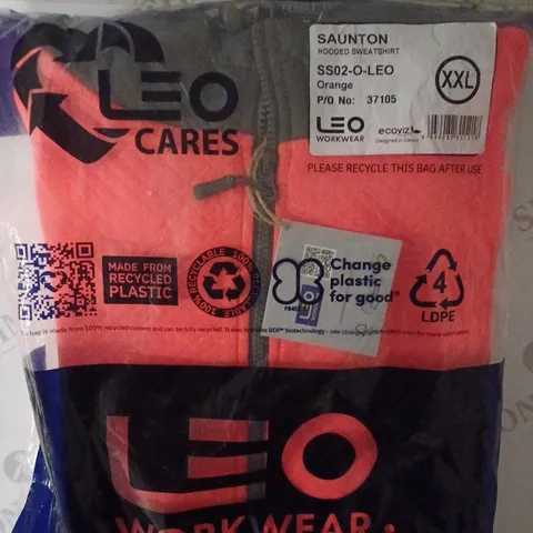 LEO WORKWEAR HOODED JUMPER - SIZE XXL