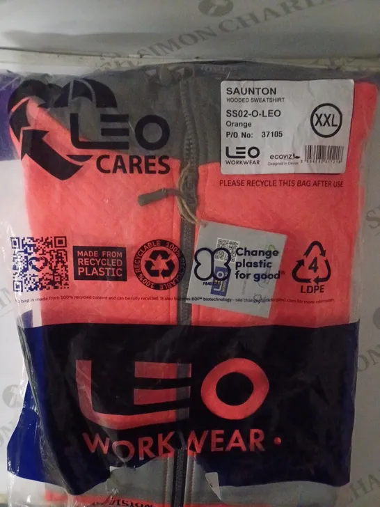 LEO WORKWEAR HOODED JUMPER - SIZE XXL