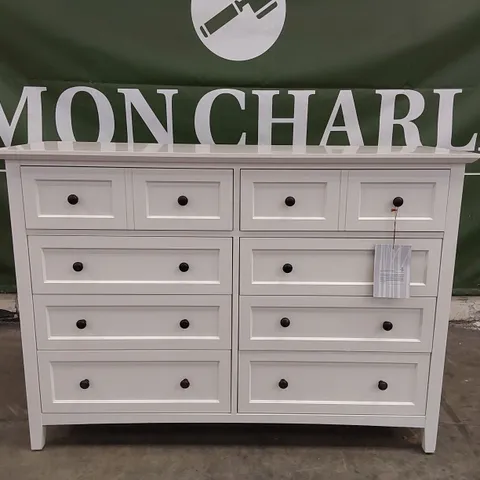 GRACE EIGHT DRAWER DRESSER IN SNOWFALL WHITE (1 ITEM)