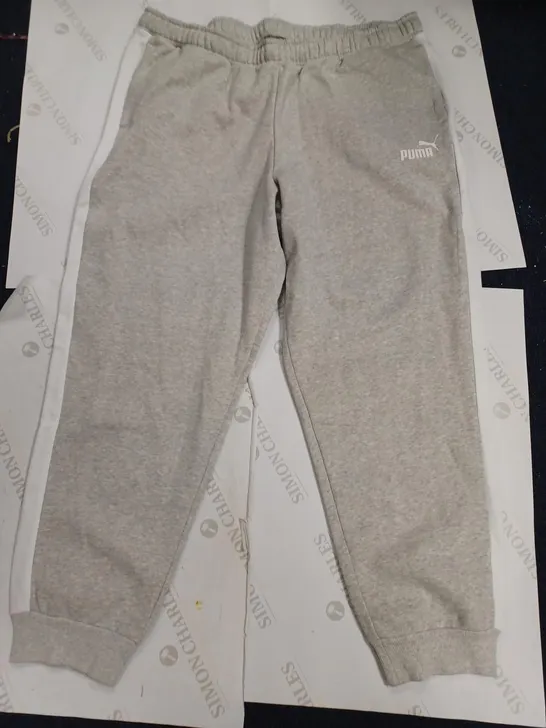 PUMA SWEAT JOGGERS GREY/WHITE - WHITE/GREY