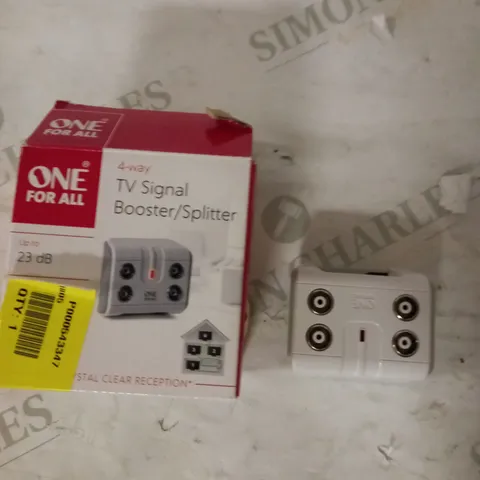 ONE FOR ALL TV SIGNAL BOOSTER/SPLITTER