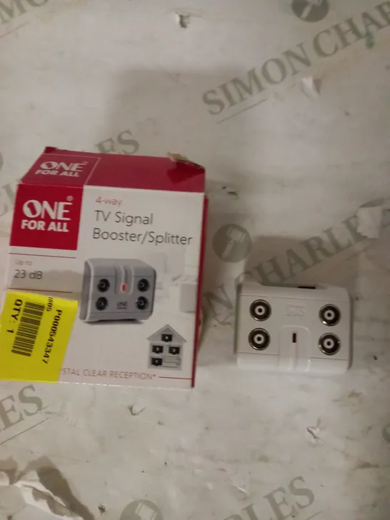 ONE FOR ALL TV SIGNAL BOOSTER/SPLITTER