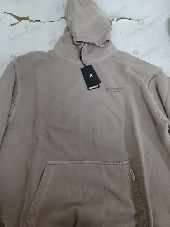 REPRESENT OWNERS CLUB LIGHT BEIGE HOODIE - MEDIUM