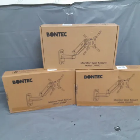 3X BOXED BONTEC MONITOR WALL MOUNT - MODEL GWM01