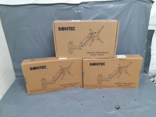 3X BOXED BONTEC MONITOR WALL MOUNT - MODEL GWM01