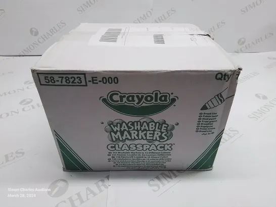 BRAND NEW BOXED CRAYOLA 144 MARKER CLASS PACK