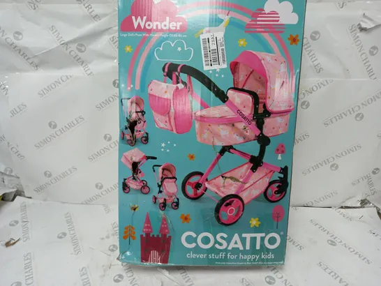 BOXED AND SEALED UNICORN PRINT WONDER DOLL PRAM RRP £54.99