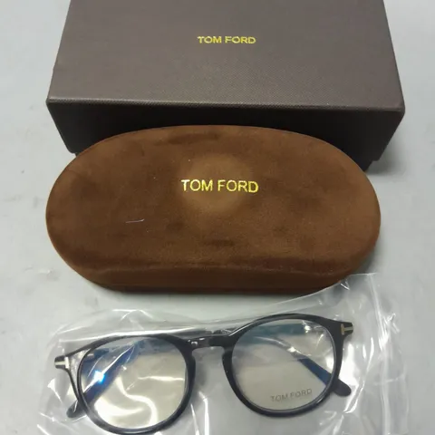 TOM FORD BLACK FRAMED GLASSES IN CASE