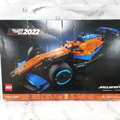 BOXED LEGO TECHNIC MCLAREN FORMULA 1 RACE CAR 2022 (42141)