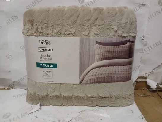 BRAND NEW SUPER SOFT FAUX FUR DUVET SET - DOUBLE