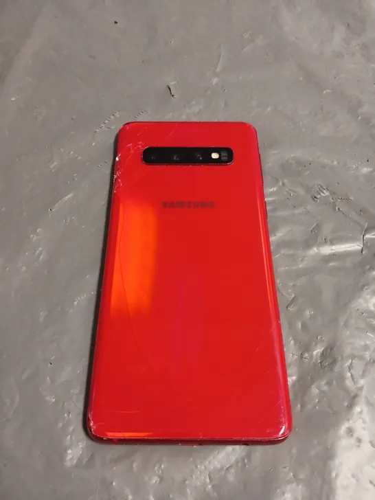 UNBOXED SAMSUNG MOBILE PHONE IN RED - SMG973F