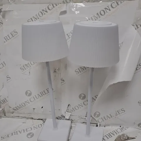 SFIXX SET OF 2 INDOOR OUTDOOR TOUCH TABLE LIGHTS - WHITE