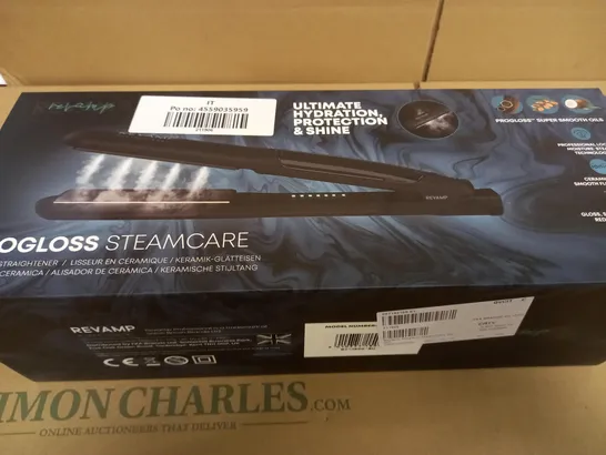 BOXED REVAMP PROGLOSS STEAMCARE CERAMIC STRAIGHTENER 