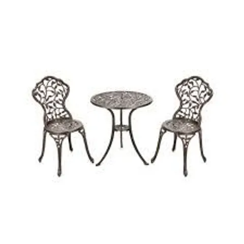 BOXED OP70770 CAST ALUMINUM BISTRO SET - 3 PIECE