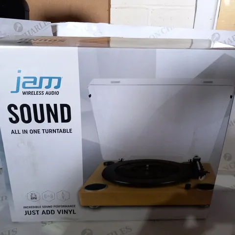 BOXED JAM WIRELESS AUDIO SOUND ALL IN ONE TURNTABLE HX-TTP200WD-EU