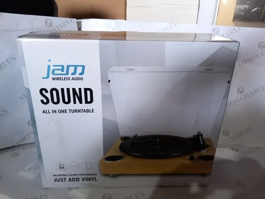 BOXED JAM WIRELESS AUDIO SOUND ALL IN ONE TURNTABLE HX-TTP200WD-EU