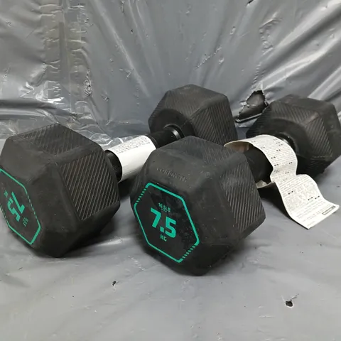 PAIR OF CORENGTH 7.5kg DUMBELLS