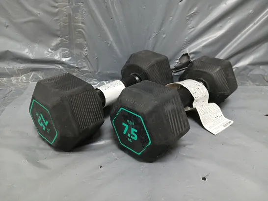 PAIR OF CORENGTH 7.5kg DUMBELLS