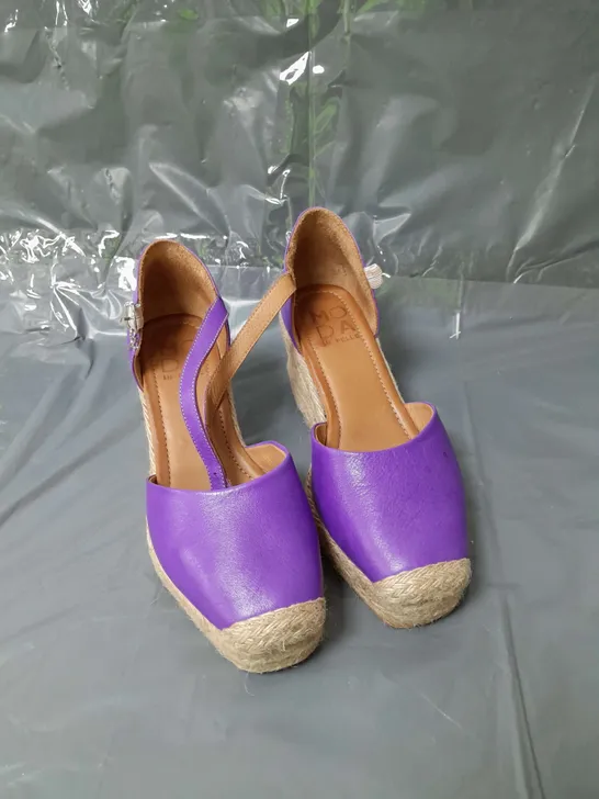 MODA IN PELLE WEDGE HEEL SANDALS PURPLE SIZE EU 37