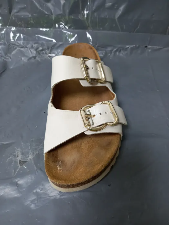 SCHOLL ISABELLE SUEDE SANDALS BEIGE SIZE EU 40