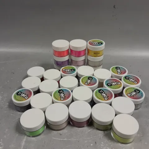 APPROXIMATELY 30 ASSORTED FUNK-U NAILS POWDER PAINTS 