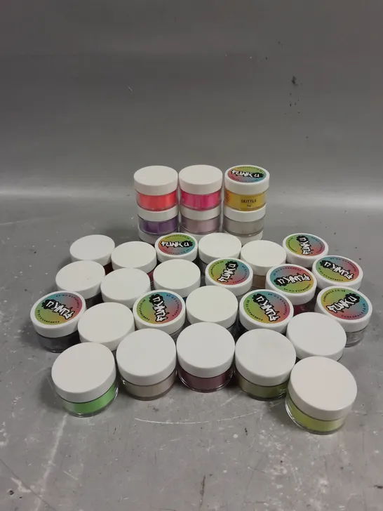 APPROXIMATELY 30 ASSORTED FUNK-U NAILS POWDER PAINTS 