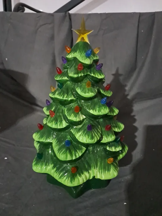 DECORATIVE FESTIVE LIGHT-UP TREE ORNAMENT