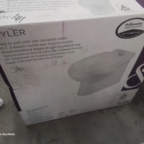 BOXED COOKE & LEWIS TYLER BACK TO WALL TOILET WITH CONCEALED CISTERN