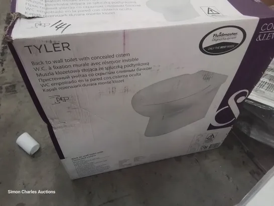 BOXED COOKE & LEWIS TYLER BACK TO WALL TOILET WITH CONCEALED CISTERN