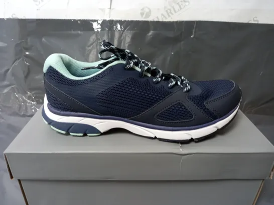 BOXED PAIR OF VIONIC NAVY TRAINERS - SIZE 7