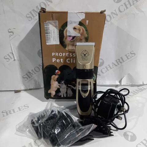 BOXED PROFESSIONAL RECHARGEABLE PET HAIR CLIPPERS 