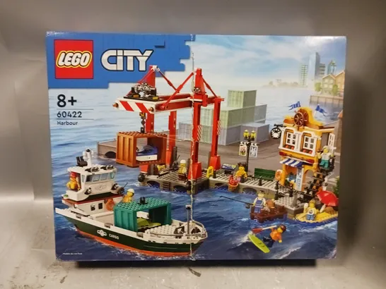 BOXED LEGO CITY SEASIDE HARBOUR WITH CARGO SHIP TOY 60422