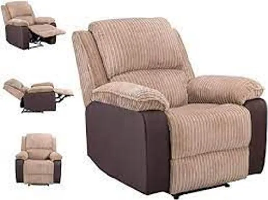 BOXED DESIGNER WESTWOOD RECLINER CHAIR ELECTRIC IN BROWN