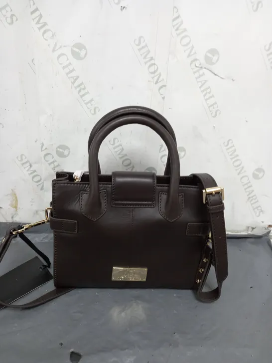 BROWN JULIAN MACDONALD FAUX LEATHER HANDBAG 