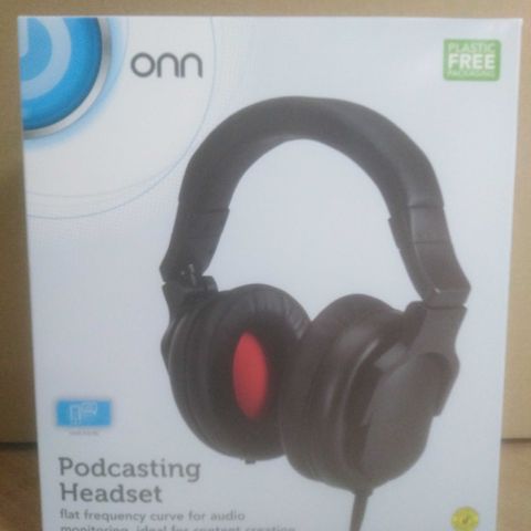 3 BRAND NEW BOXED ONN PODCASTING HEADSETS 