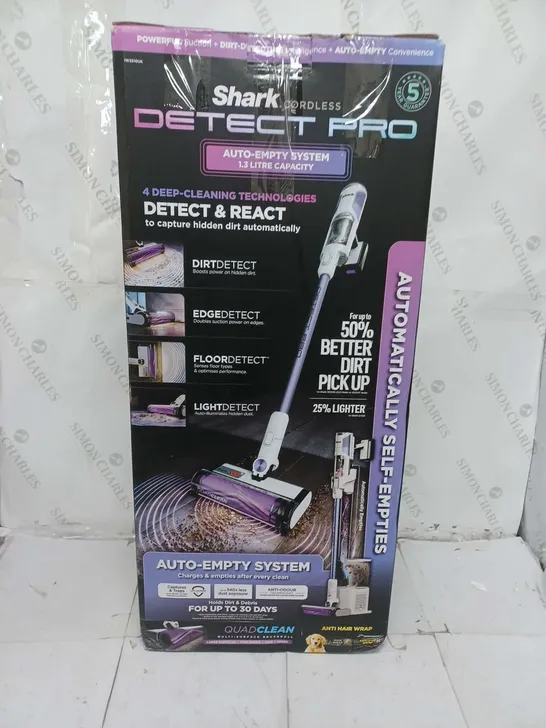 BOXED SHARK DETECT PRO 1.3L AUTO EMPTY VACUUM CLEANER IW3510UK