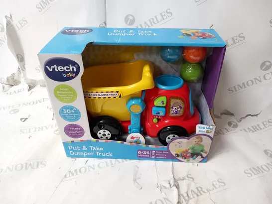 BRAND NEW BOXED VTECH BABY PUT AND TAKE DUMPER TRUCK 6-36 MONTHS