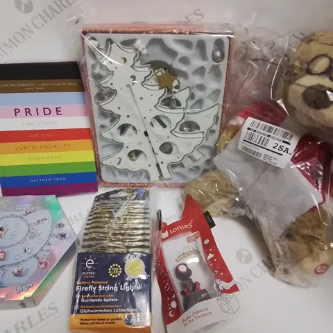 LOT OF 10 ASSORTED HOUSEHOLD ITEMS TO INCLUDE PRIDE BOOK, DISNEY CHARM PACK AND HOHOHO ROOM LIGHTS